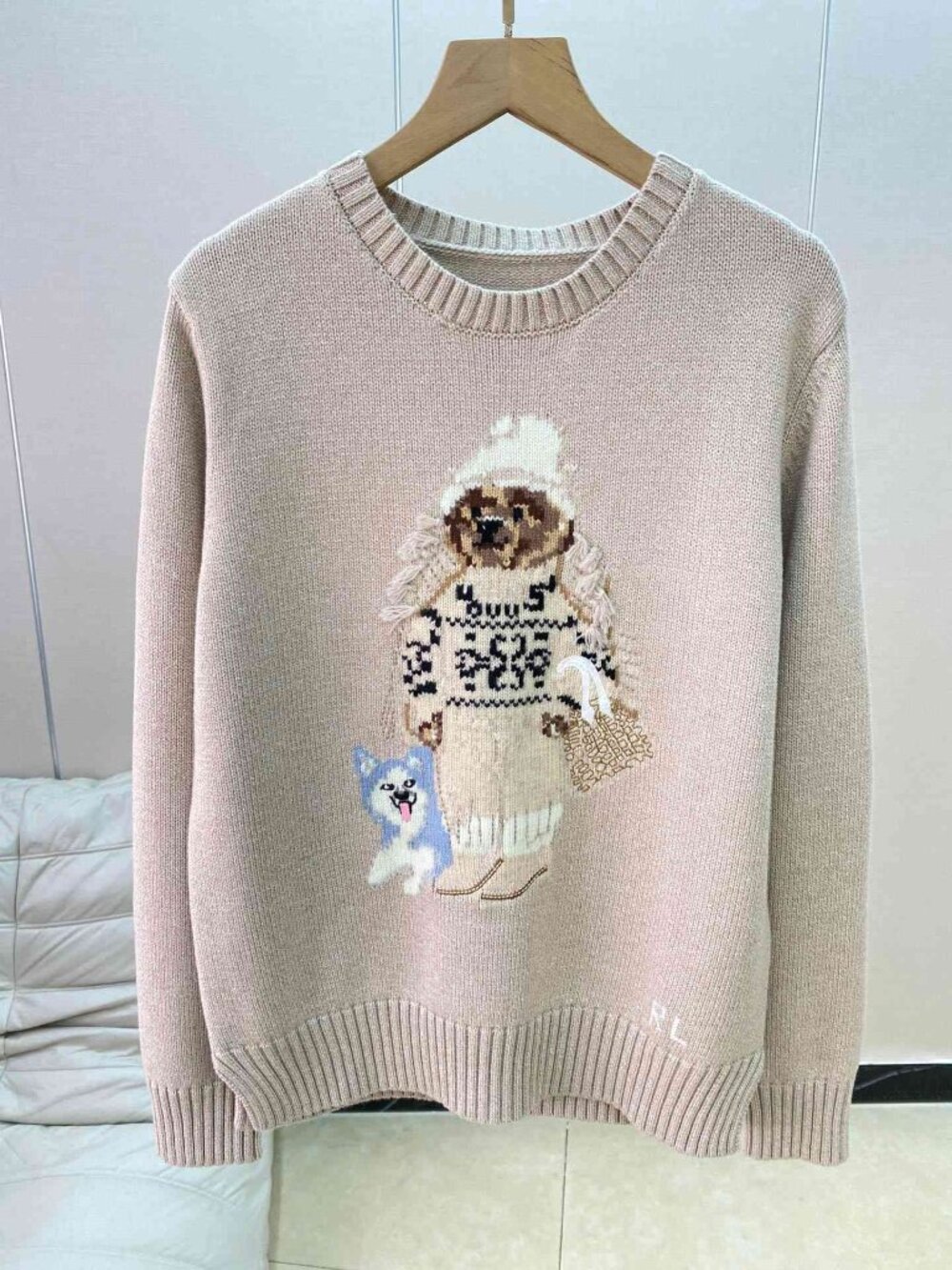 Polo Ralph Lauren Ski Bear & Puppy Crewneck Sweater